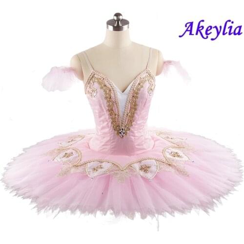 News! Pink Ballet Tutu professional Flower Fairy Ballet Stage Costumes Tutus for Performance Adult Ballet Pancake Tutu Dress
