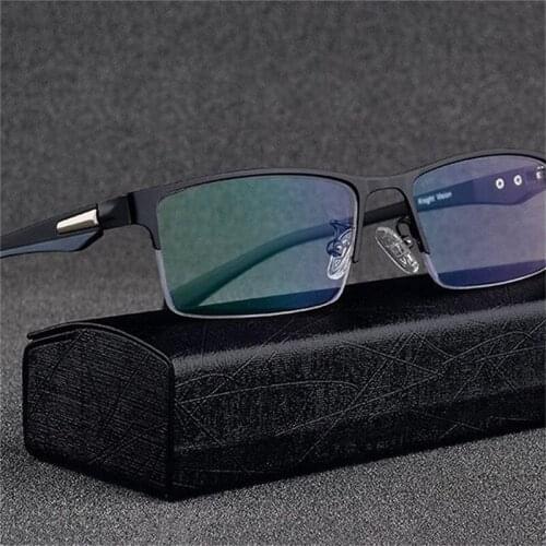 Seemfly Retro Multifocal Anti Blue Rays Reading Glasses Men Women Classic Metal Frame Clear Lens Presbyopic Glasses +1.0 To +4.0