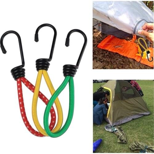 Outdoor Camping Tent Elastic Rope Buckle Clip Fixed Bundle Straps Ratchet Cord Tie Hook Drawstring Camping Tent Accessories