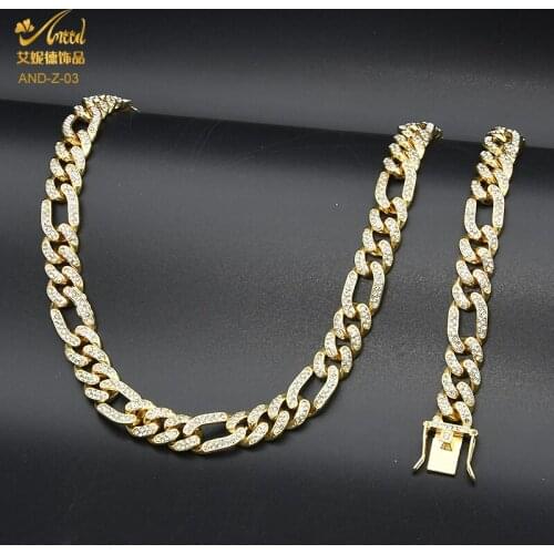 ANIID Iced Out Necklace Women Chain Necklace Hip Hop Jewelry Men Cuban Link Chunky Chains Bling Trendy
