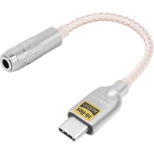 USB C to 3.5mm Audio Adapter Portable DAC Type C Jack ES9280c Pro Better Than Meizu DAC 32bit384khz for Samsng S20/Note20 Mate30