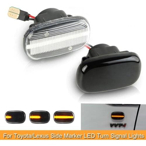 2pcs sequential blinker turn signal dynamic led lights for Lexus GS300 RX XU1 RX 300 330 350 Toyota Yaris Vios Verso Prius Ipsum