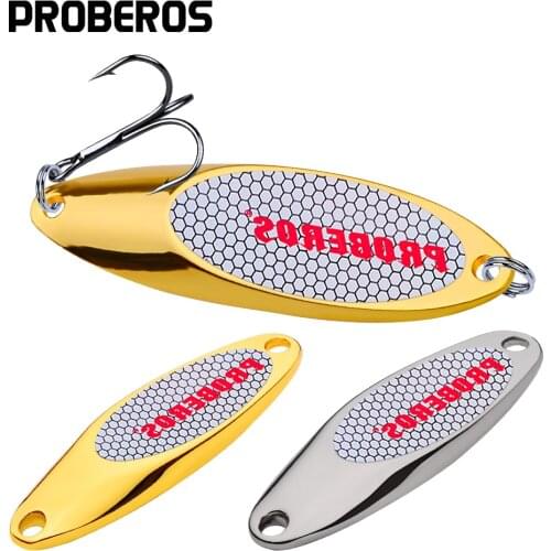 PROBEROS Top Metal Spoon Lure 20pc fishing tackle 3g-60g 10 different weights Fishing Lure Spoon Metal Lure for Fishing bait