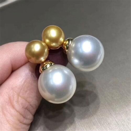 Real Solid 925 Sterling Silver Pearl Stud Earrings Accessories Findings DIY Jewelry Ear Hook Blank Empty Support