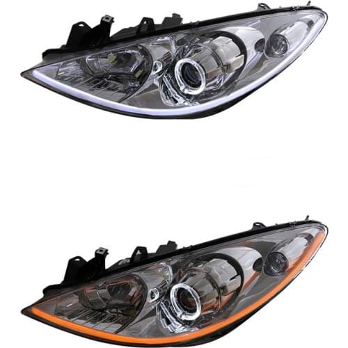 Eosuns Led Headlight for Peugeot 307 Cob Angel Eye DRL Daytime Running Light With Projector Lens