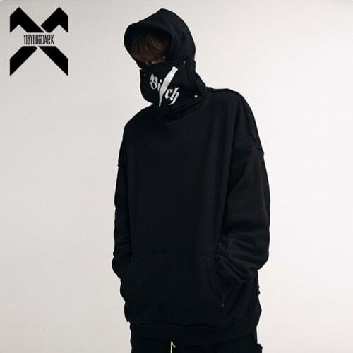 11 BYBBS DARK Loose Oversized Hoodie Sweatshirt 2021 Winter Turtleneck Pullover Men Harajuku Hoodies Hip Hop Streetwear WB303