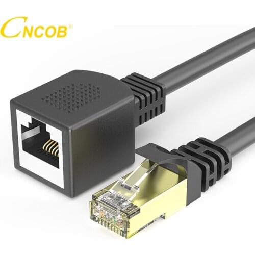 RJ45 CAT6 Extension Cable Adapter Gigabit Ethernet Network Patch Cords Male to Female Compatible with CAT 6 5E 5
