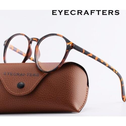 Eyewear Unisex Vintage Eyeglasses Frames For Mans Retro Round Womens Eyeglass Frames Brand Designer Optical Clear Lens