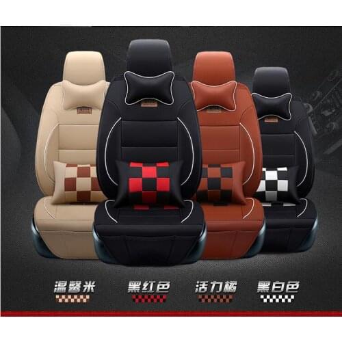 EMS hot sales Luxury Leather PU leather Car Seat Covers 5 Seat Cover For Volkswag Touareg Specia sagitar bora jetta golf