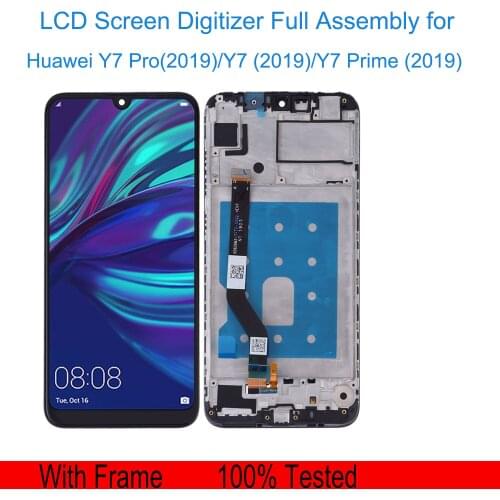 LCD Screen and Digitizer Full Assembly with Frame for Huawei Y7 (2019)/Y7 Pro (2019)/Y7 Prime (2019)Free Tools