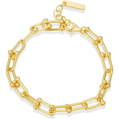 100% S925 sterling silver Charm Ins Wind Heavy Industry Buckle Bracelet For Women New Trendy Elegant Jewelry exaggerated Gift