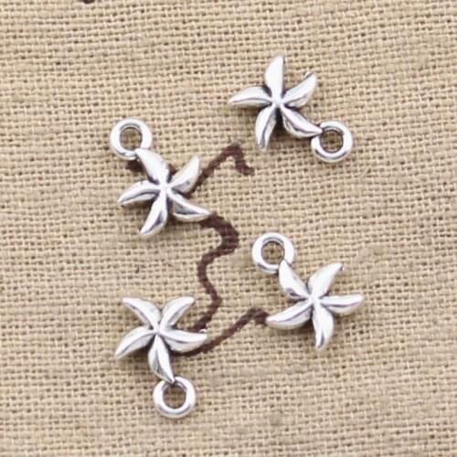 30pcs Charms Lovely Starfish Star 11x8mm Antique Making Pendant fit,Vintage Tibetan Silver color,DIY Handmade Jewelry