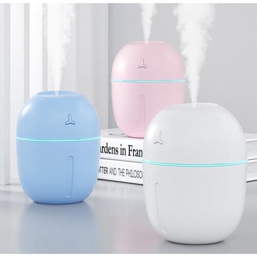 300ML 2W USB Air Humidifier Electric Aroma Diffuser Mist Wood Grain Oil Aromatherapy Mini LED Light For Car Home Office