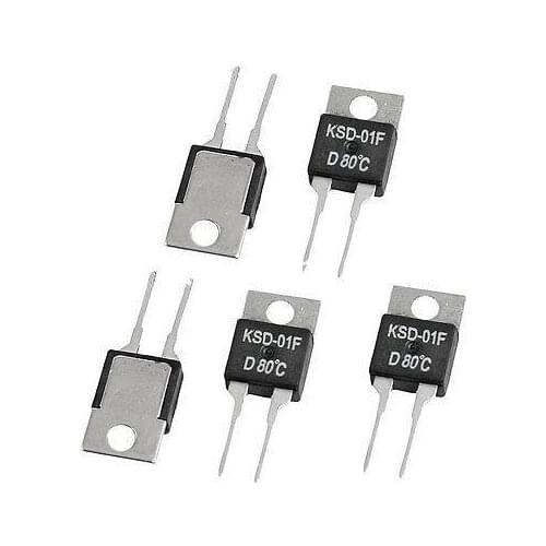 5pcs KSD-01F 1.5A 250VAC/ 24VDC NC Normal Closed 0C-95C Temperature Control Switch Thermostat 5/10/15/20/25/30/40/55/60/75/80C