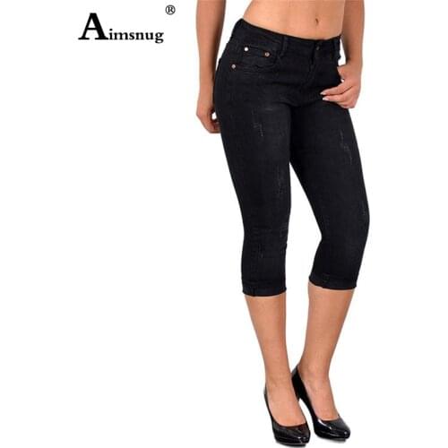 Aimsnug Women's Cropped Jeans