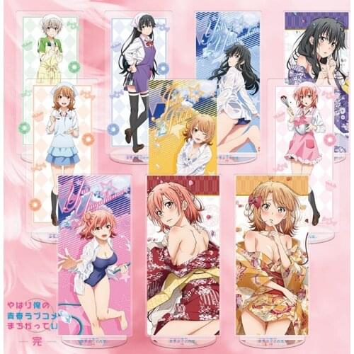 Anime My Youth Romantic Comedy Is Wrong, As I Expected Isshiki Iroha Yuigahama Yui Acrylic Large Figure Stand Model Decor Toy