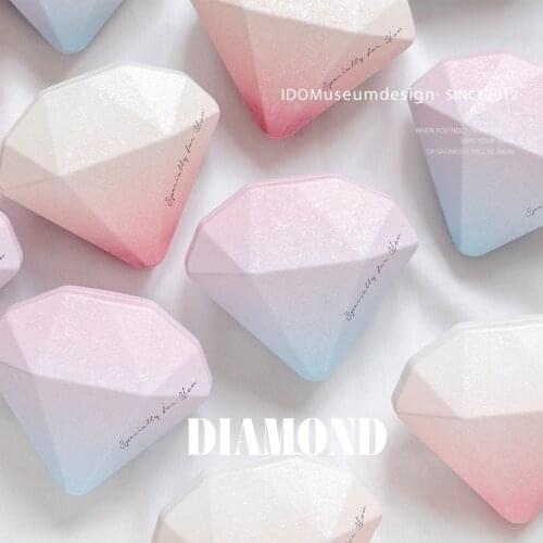 AVEBIEN 10pcs Wedding Party Supplies Diamond Shape Tinplate Gradient Candy Box Gifts for the New Year 2021 Gift packaging boxes