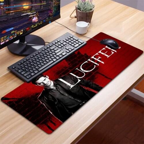 TV Lucifer Big XXL 90x30 Mousepad Gamer Gaming Mouse Pad Computer Accessories Keyboard Laptop Padmouse Desk Mat Mouse Pad Gamer