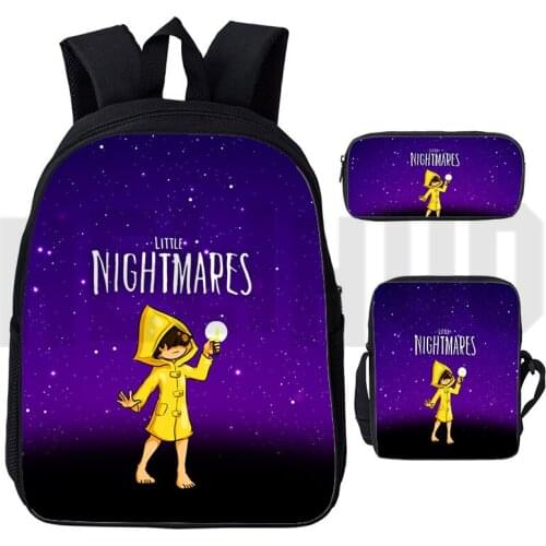 Children Little Nightmares 2 Kindergarten Backpack Kids Rucksack Women ShoulderBag Pen Bag 3pcs Set Boys Girls Primary SchoolBag