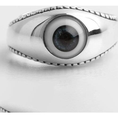 Designer creative new style opening adjustable eyeball Thailand silver personality trendy men and women flow jewelry
