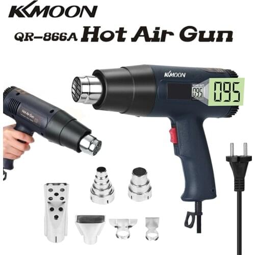 2000W 220V Electric Hot Air Gun Dual Wind Speed Thermoregulator Film Heat Air Gun with Nozzle Digital display Power Tool
