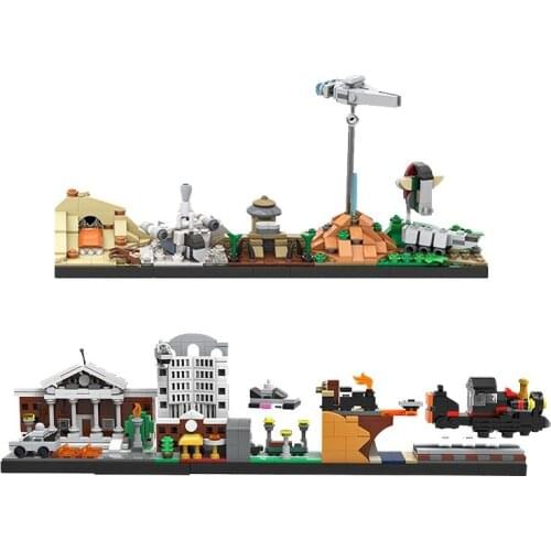 Creative Magic Skyline Building Back to the Future City SkylineBuilding Block Model Kids DIY Educational Toys Birthday Gifts