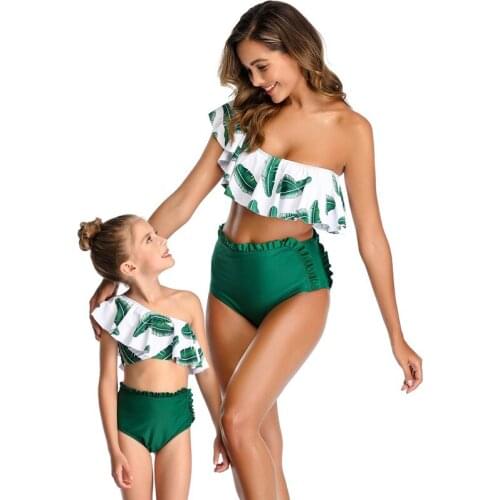 LILIGIRL New Bikini High Waist Sexy Bikini Girl Swimwear Women Swimsuit Bathing Suit Mommy And Me Beach Shorts Swimsuit Family