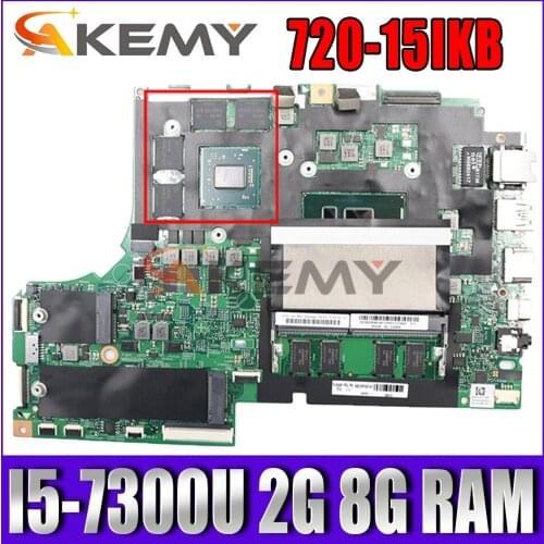 For Lenovo YOGA 720-15IKB Laptop Motherboard 5B20N67890 Yoga 720-15IKB I5-7300U 2G GPU 8G RAM 100% test work