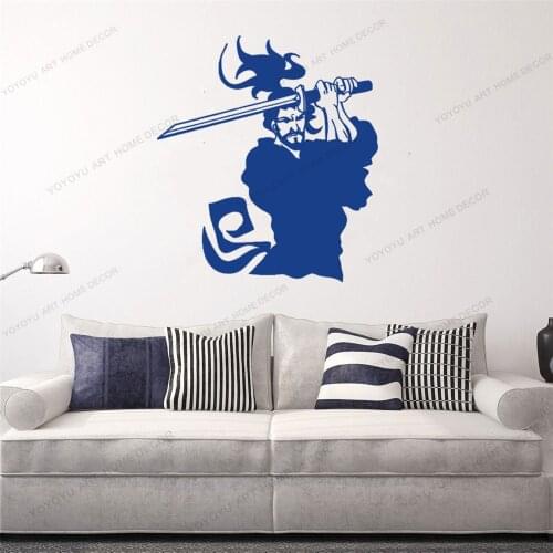 Japan Ninja Kendo Wall Sticker Samurai Decal Poster Vinyl Art Wall Decals Sword Parede Decor Mural For Boys Room CX825