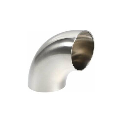 Stainless Steel 304 Sanitary Fitting Elbow 90 Degree Polished 1.77 Inch Tube OD