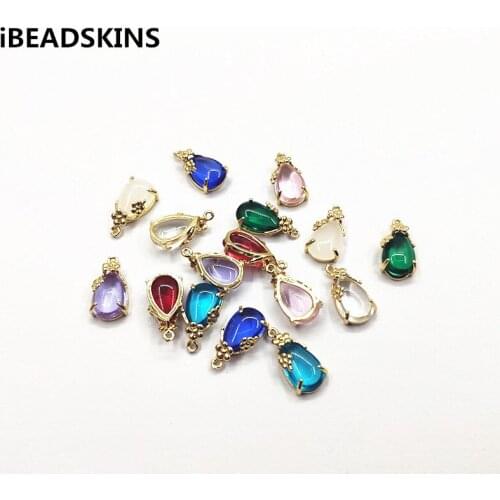 New arrival! 17X9mm 50pcs Rhinestone Drop shape charm/Connectors for Necklace,Earrings parts,hand Made Jewelry DIY