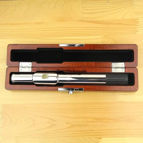 Excellent Flute mouthpiece siler plate flute part 1pcs+case