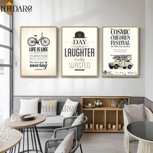 Posters and Prints Canvas Art Painting Vintage Paris Travel Memory Bicycle Car Wall Pictures for Living Room Modern Home Decor