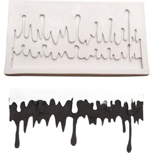 Melted Cream Icicle Silicone Mold Cake Border Moulds Chocolate Fondant Cake Mould Cake Decorating Tools Baking Accessories