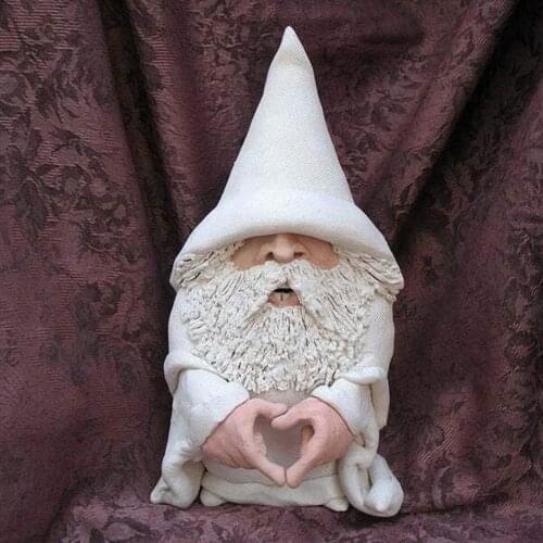 Resin Naughty Gnome Dwarf Garden Decoration Statue Old Man Bark Ghost Face Fairy Ornament Easter Outdoor Creative Props Crafts