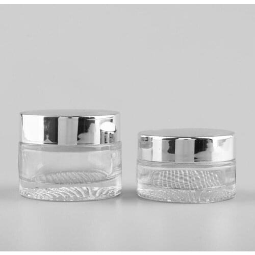 50G transparent glass cream jar with Gold lid ,cream jar,Cosmetic Jar,Cosmetic Packaging,glass bottle