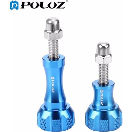 PULUZ Blue Aluminum Thumb Knob Stainless Bolt Nut Screw Set for GoPro NEW HERO/HERO7/6/5/4/DJI OSMO Action/Xiaoyi Action Cameras