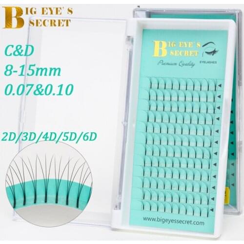 Big eyes secret Luxury Lashes 2D3D4D5D6D Premade Volume Fans Professionals Pre fanned Eyelashes Volume Lash Extension