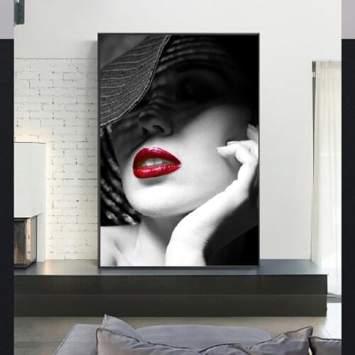 Modern Fashion Makeup Woman Canvas Painting Wall Art Prints and Posters Pictures Girls Bedroom Living Room Home Decoration