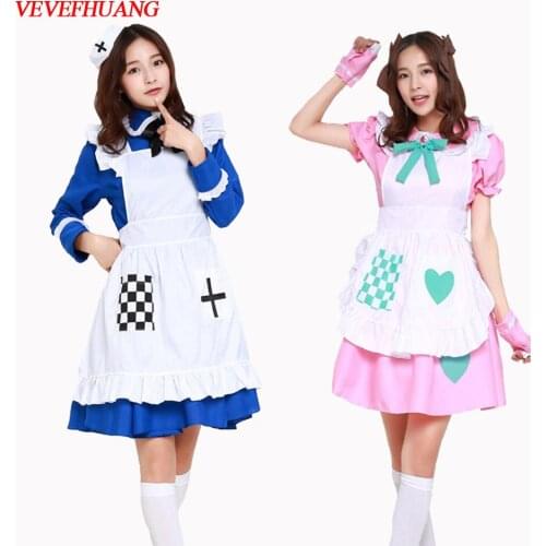 VEVEFHUANG Anime Axis Powers Hetalia UK Rosa Kirkland APH Cosplay Costumes Women Fancy Outfits Lolita Maid Dress for Halloween