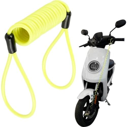 1pc 150cm Anti Thief Motorbike Wheel Alarm Disc Lock Security Disc Brake Bag And Reminder Spring Cable Warning Rope