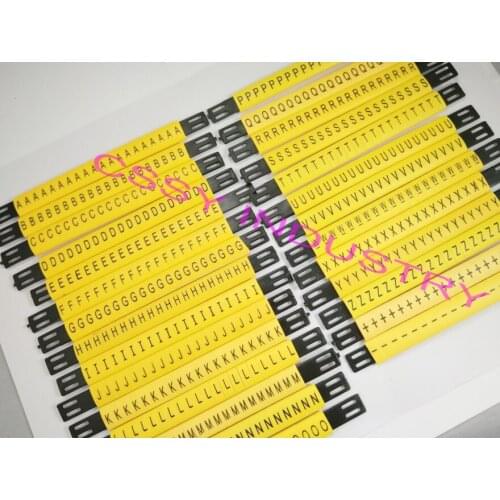 28pcs/lot freeshipping MS-130mm cable marker line and 4mm2 Flat cable marker ABCDFEFGHIJKLMNOPQRSTUVWXYZ +-different Letter
