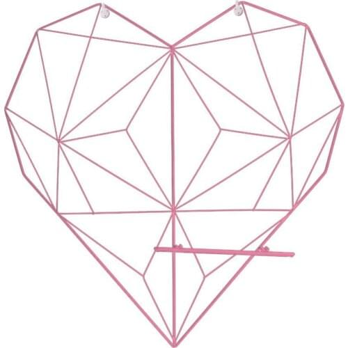 50% Hot Sale Home Cafe Heart Wall Hanging Clips Cords Photos Storage Rack Shelf Holder Decor