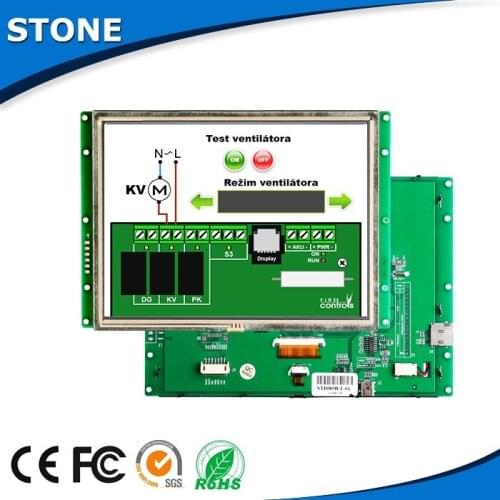 STONE 8 Inch TFT Display LCD Controller with Controller + Program + Touch + UART Serial Interface