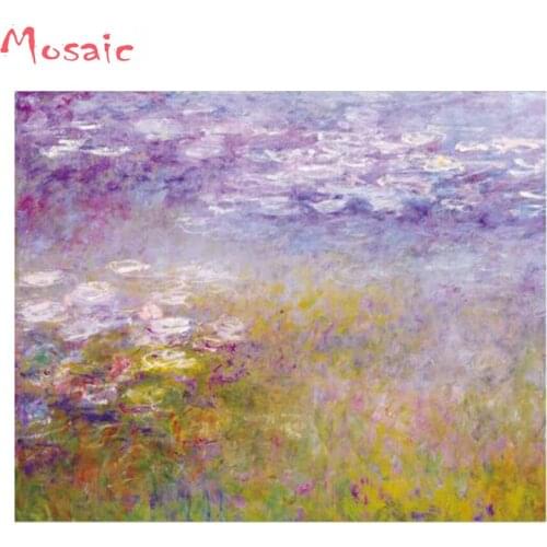 Diamond Painting Claude Monet Water Lilies Pattern Diamond Embroidery sale,Cross Stitch pictures of Rhinestone painting wall