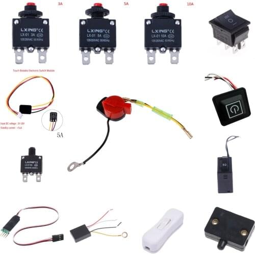 Car Switch Overload Protector Push Button On-Off-On Rocker Switch Touch Sensor Switch Current Protector Multiple Functions