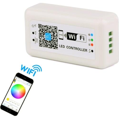 Wireless RGB LED controller Wifi Led dimmer switch for led strip light 12V-24V by APP IPhone Android remote control DIY modes