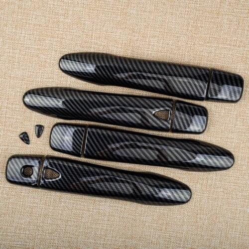 1 Set/8pcs Car Door Handle Cover Trim ABS Plastic Carbon Fiber Style Fit For Nissan Maxima 2016 2017 2018 2019 2020 2021