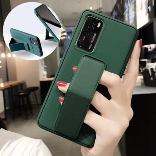 LOVECOM Wrist Strap Stand Phone Case For Samsung S20 FE A21S A51 A71 A50 S10 S9 Plus Note 20 10 Soft Holder Magnetic Back Cover