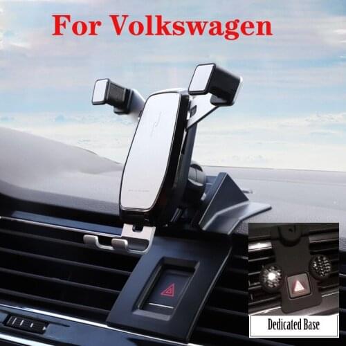 For Volkswagen Tiguan Tayron Magotan Bora Air Vent Clip Mount Mobile Cell Stand Support to 4.0-6.4 inch mobile phone